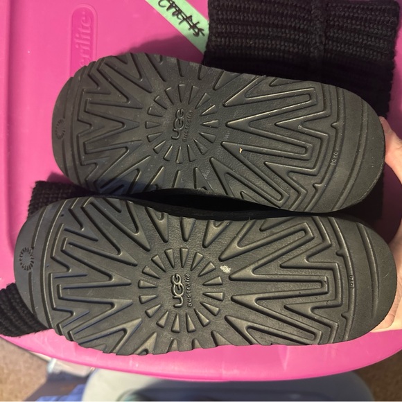 UGG tall sweater 8 Black Knit Button Boots - Picture 3 of 10